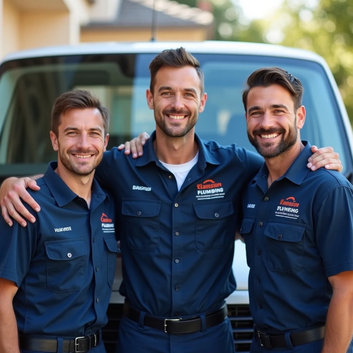 Gold Country Plumbing team and service van in El Dorado Hills