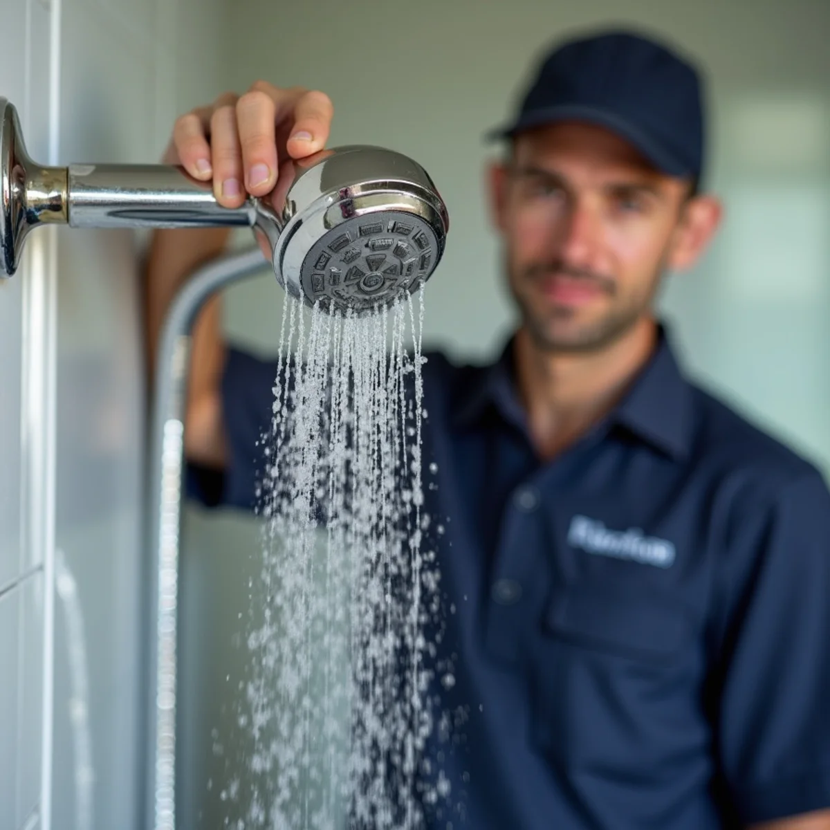 Mineral scale buildup on a faucet aerator from El Dorado Hills hard water