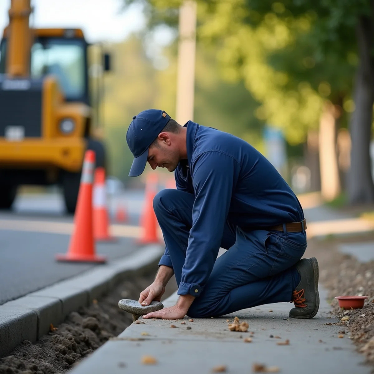 Municipal water main construction affecting neighborhood pressure