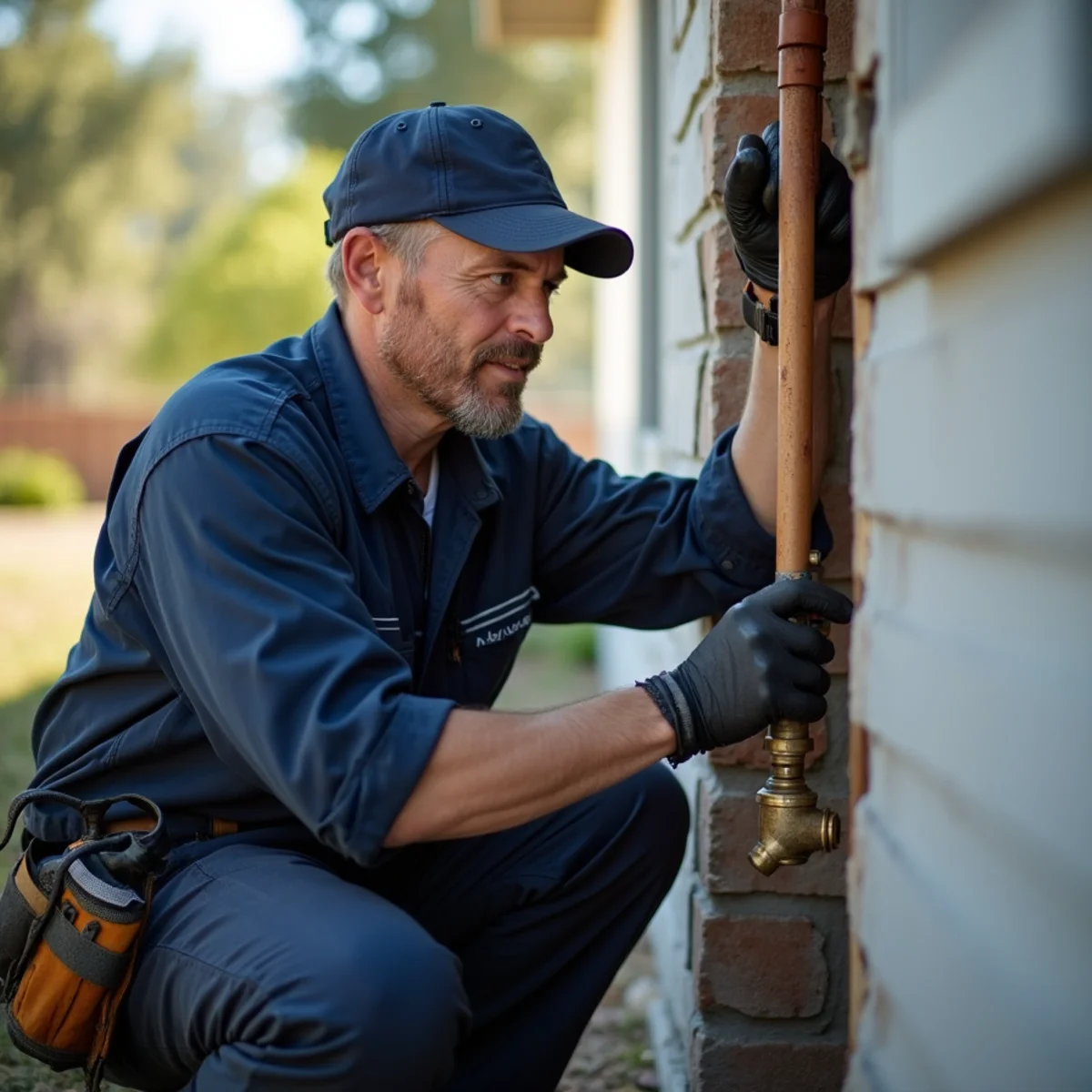 Licensed plumber repiping a hillside home in Grass Valley, CA