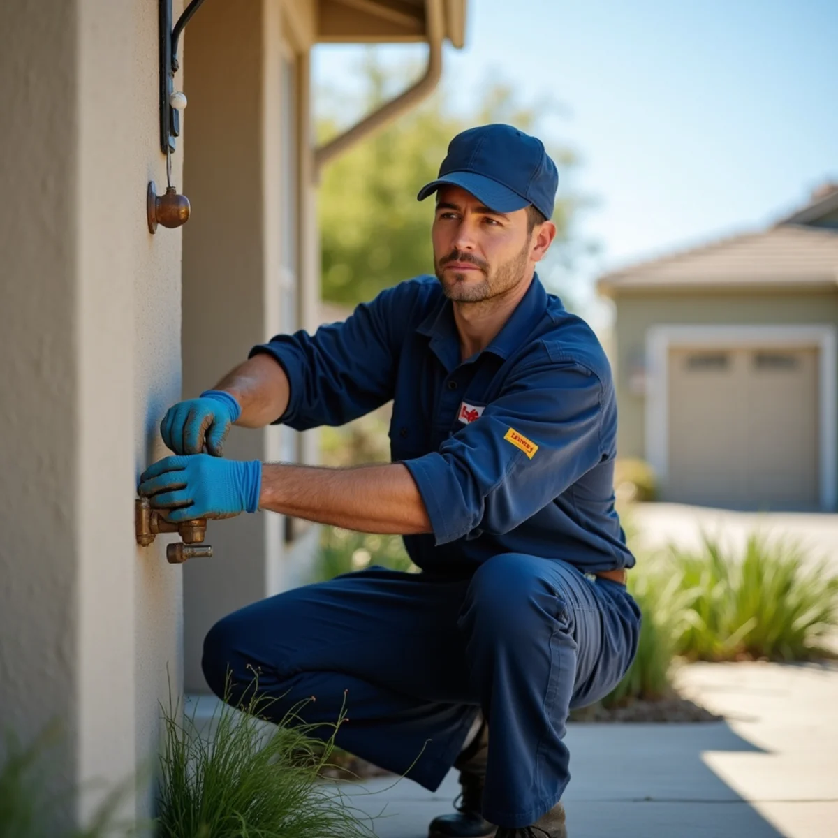 Licensed plumber detecting a slab leak in a Rancho Cordova, CA home